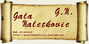 Gala Maletković vizit kartica